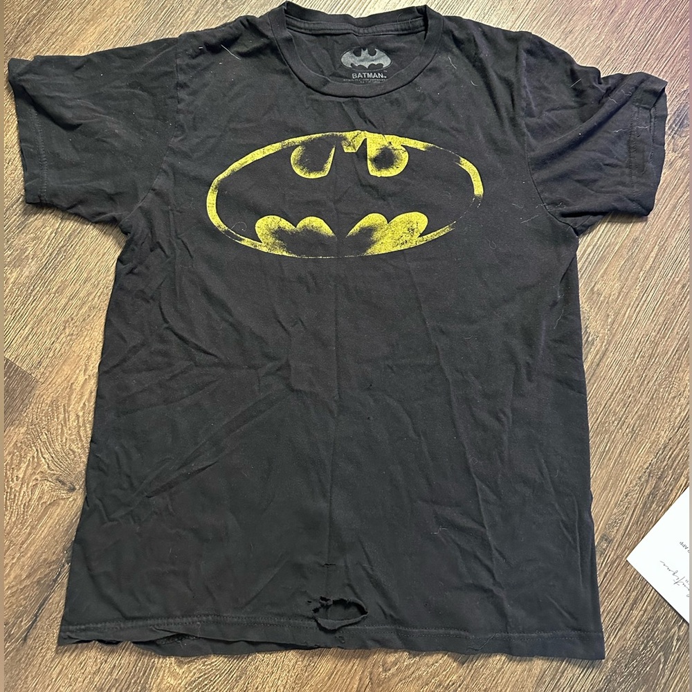 Batman Black Tee with Yellow Emblem